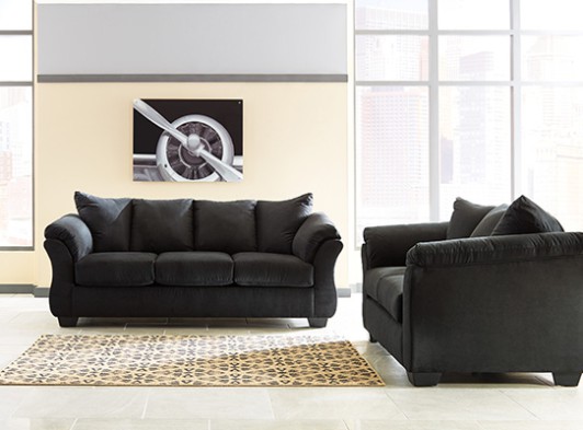 Darcy Black Sofa & Loveseat